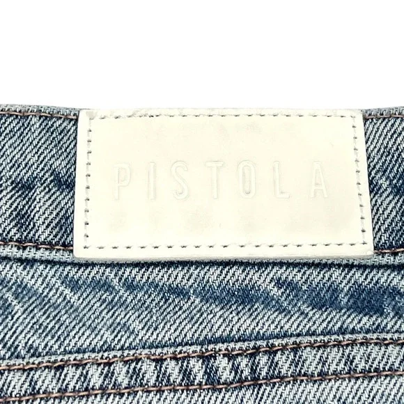 Pistola Lana High-Rise Ultra Wide Leg Jean Plus Sz 33" Petite Break Light Wash - Picture 8 of 14